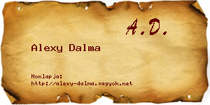 Alexy Dalma névjegykártya